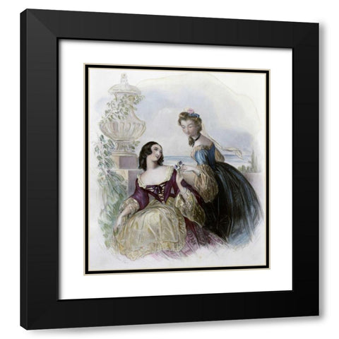 Violets Black Modern Wood Framed Art Print with Double Matting by Gorter, Arnold Marc