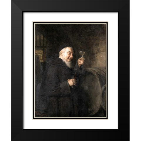 Good Health Black Modern Wood Framed Art Print with Double Matting by Von Grutzner, Eduard