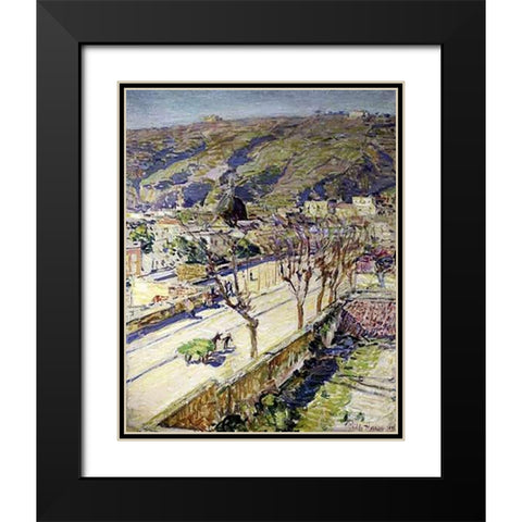 Vintageillipo, Italy Black Modern Wood Framed Art Print with Double Matting by Hassam, Childe