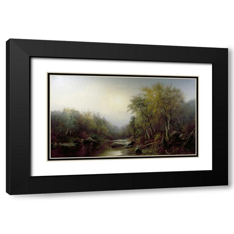 Adirondack Landscape Black Modern Wood Framed Art Print with Double Matting by Hekking, Joseph Antonio