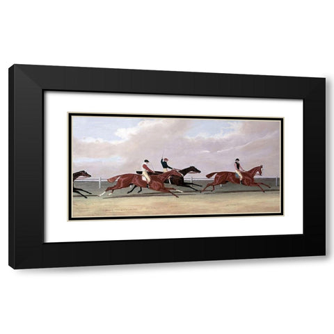 Doncaster St. Leger Black Modern Wood Framed Art Print with Double Matting by Herring, John Frederick