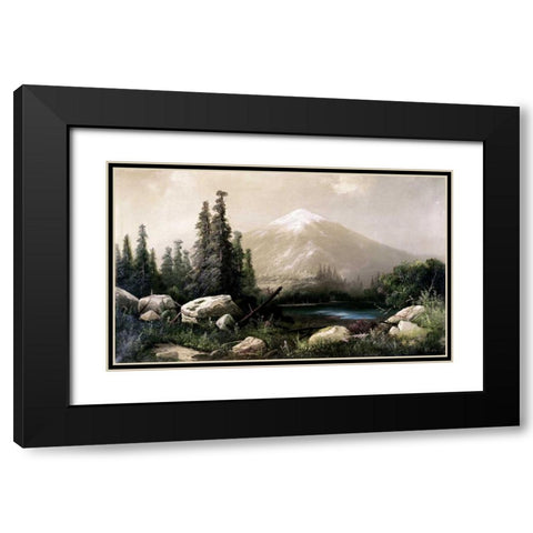 Mount Shasta, California Black Modern Wood Framed Art Print with Double Matting by Hill, Thomas