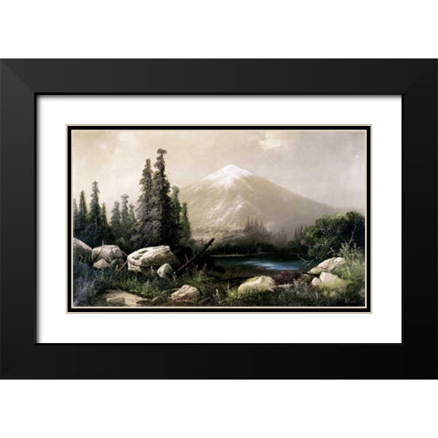 Mount Shasta, California Black Modern Wood Framed Art Print with Double Matting by Hill, Thomas