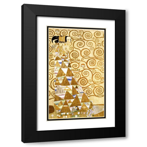 Expectation Black Modern Wood Framed Art Print with Double Matting by Klimt, Gustav