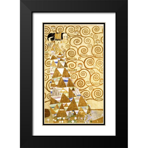 Expectation Black Modern Wood Framed Art Print with Double Matting by Klimt, Gustav