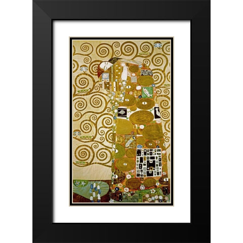 Fulfillment Black Modern Wood Framed Art Print with Double Matting by Klimt, Gustav