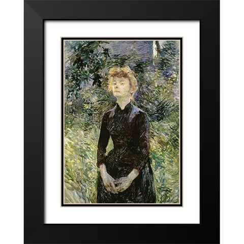 A Batignolles Black Modern Wood Framed Art Print with Double Matting by Toulouse-Lautrec, Henri