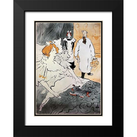 Qui, LArtisan Moderne Black Modern Wood Framed Art Print with Double Matting by Toulouse-Lautrec, Henri