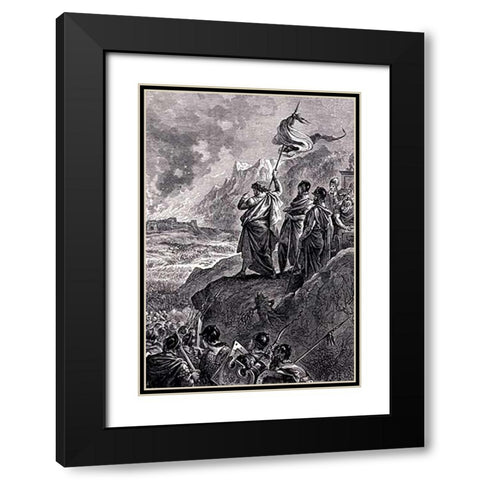 Joshuas Spear Black Modern Wood Framed Art Print with Double Matting by Lix, Frederic Theodore