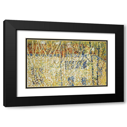 Landscape and Cottage Black Modern Wood Framed Art Print with Double Matting by Malevich, Kazimir