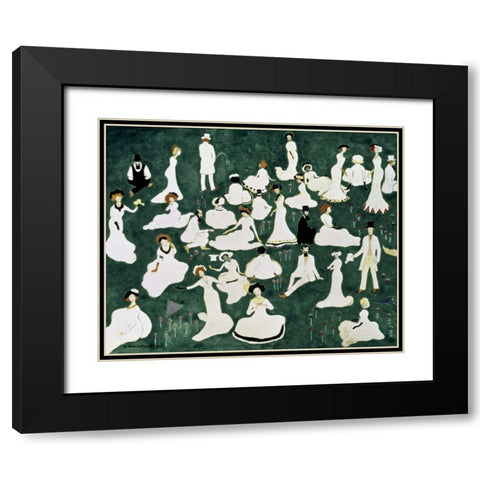 Recovery of a Society Black Modern Wood Framed Art Print with Double Matting by Malevich, Kazimir