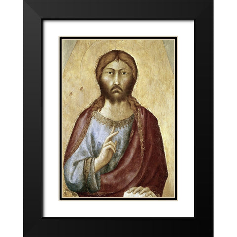 The Redeemer Conferring a Blessing Black Modern Wood Framed Art Print with Double Matting by Martini, Simone