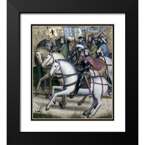 Three Kings Black Modern Wood Framed Art Print with Double Matting by Master of the Sterzing Altarpiece