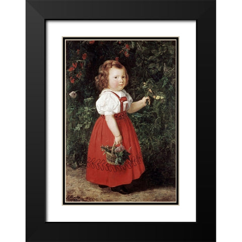 Emma, Daughter of The Artist Black Modern Wood Framed Art Print with Double Matting by Meister, Simon