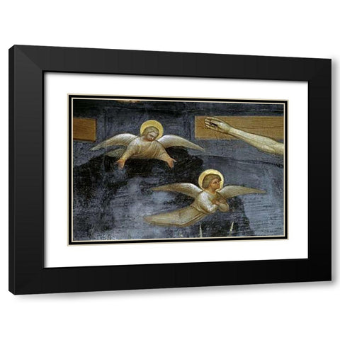Crucifixion (Detail) Black Modern Wood Framed Art Print with Double Matting by De Menabuoi, Giusto