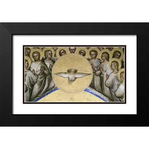 Nativity - Detail Black Modern Wood Framed Art Print with Double Matting by De Menabuoi, Giusto