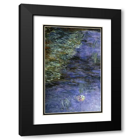 Water Lilies (Detail) Black Modern Wood Framed Art Print with Double Matting by Monet, Claude