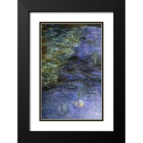 Water Lilies (Detail) Black Modern Wood Framed Art Print with Double Matting by Monet, Claude