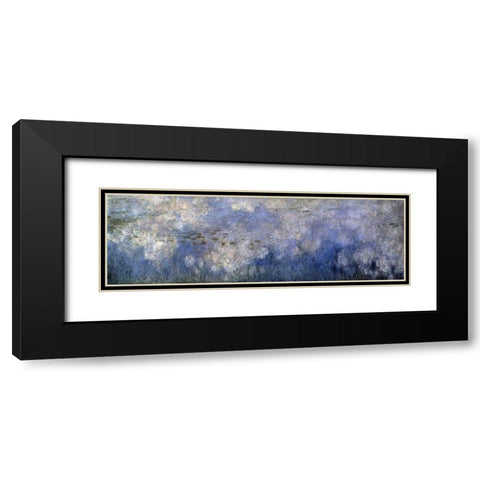 Water Lilies: The Clouds, c. 1914-26 - center panel Black Modern Wood Framed Art Print with Double Matting by Monet, Claude