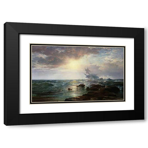 The Calm after the Storm Black Modern Wood Framed Art Print with Double Matting by Moran, Edward