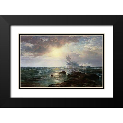 The Calm after the Storm Black Modern Wood Framed Art Print with Double Matting by Moran, Edward