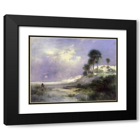 Florida Black Modern Wood Framed Art Print with Double Matting by Moran, Thomas