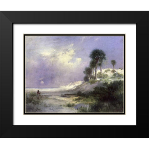 Florida Black Modern Wood Framed Art Print with Double Matting by Moran, Thomas