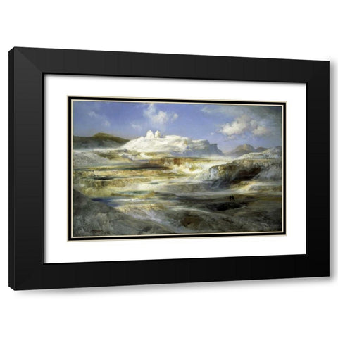 Jupiter Terrace, Yellowstone Black Modern Wood Framed Art Print with Double Matting by Moran, Thomas