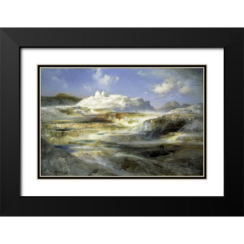 Jupiter Terrace, Yellowstone Black Modern Wood Framed Art Print with Double Matting by Moran, Thomas