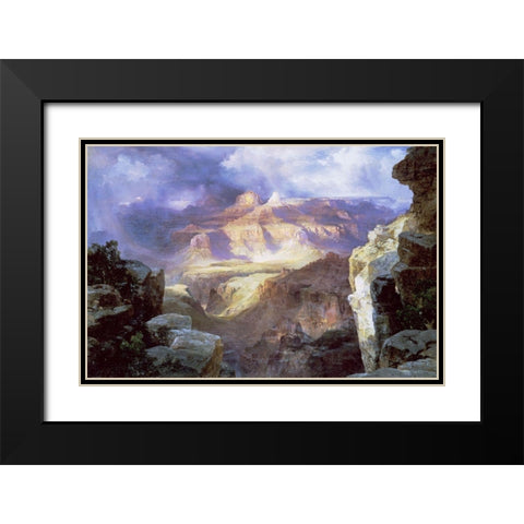 Miracle of Nature Black Modern Wood Framed Art Print with Double Matting by Moran, Thomas