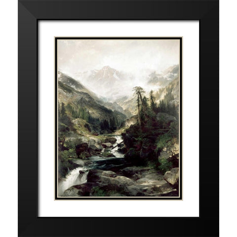 Mountain of The Holy Cross, Colorado Black Modern Wood Framed Art Print with Double Matting by Moran, Thomas