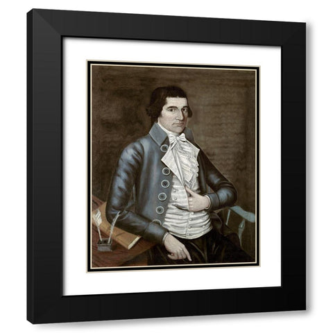 Job Perit Black Modern Wood Framed Art Print with Double Matting by Moulthrop, Reuben