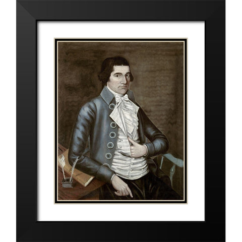 Job Perit Black Modern Wood Framed Art Print with Double Matting by Moulthrop, Reuben