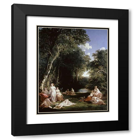 The Golden Age Black Modern Wood Framed Art Print with Double Matting by Niemann, Edmund and