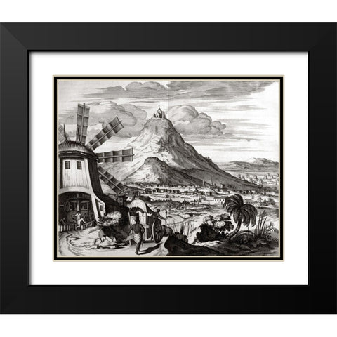 Potosi Black Modern Wood Framed Art Print with Double Matting by Ogilby, John