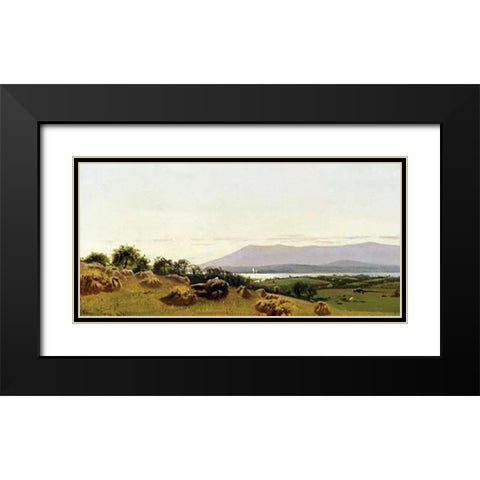 Harvesting Black Modern Wood Framed Art Print with Double Matting by Parton, Ernest