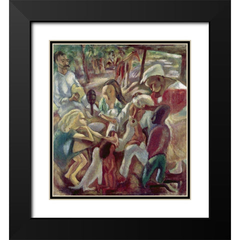 Good Samaritan Black Modern Wood Framed Art Print with Double Matting by Pascin, Jules