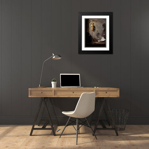 Still Life Black Modern Wood Framed Art Print with Double Matting by Paudiss, Christoph