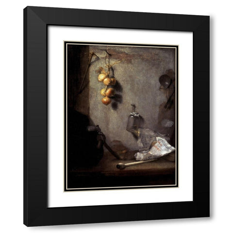Still Life Black Modern Wood Framed Art Print with Double Matting by Paudiss, Christoph