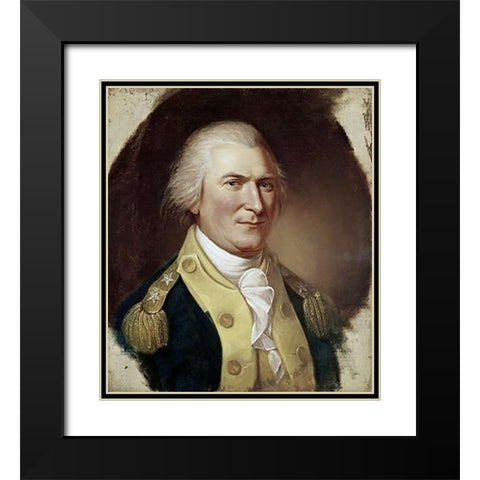 Governor Arthur St Clair Black Modern Wood Framed Art Print with Double Matting by Peale, Charles Willson