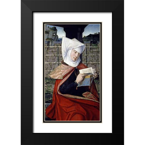 Emerencie: The Mother of Saint Anne Black Modern Wood Framed Art Print with Double Matting by Provost, Jan