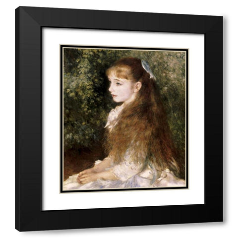 Irene Cahen DAnvers Black Modern Wood Framed Art Print with Double Matting by Renoir, Pierre-Auguste