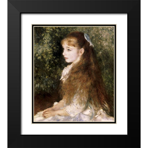 Irene Cahen DAnvers Black Modern Wood Framed Art Print with Double Matting by Renoir, Pierre-Auguste