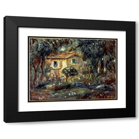 Landscape Black Modern Wood Framed Art Print with Double Matting by Renoir, Pierre-Auguste