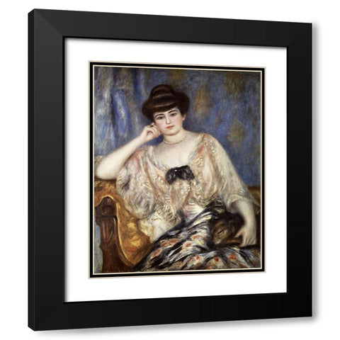 Misia Natanson Black Modern Wood Framed Art Print with Double Matting by Renoir, Pierre-Auguste