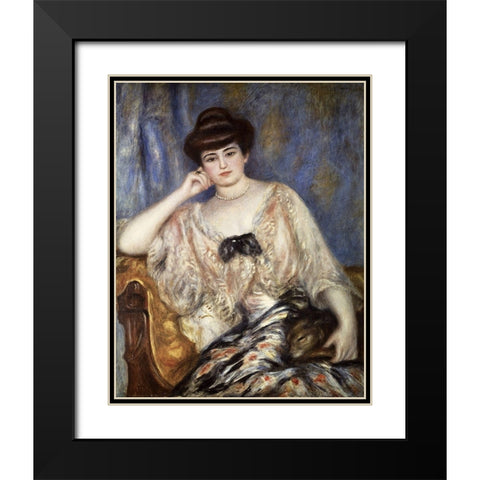 Misia Natanson Black Modern Wood Framed Art Print with Double Matting by Renoir, Pierre-Auguste