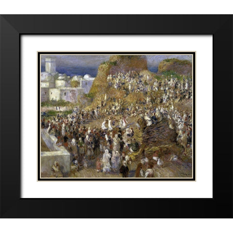 The Mosque (Arab Holiday) Black Modern Wood Framed Art Print with Double Matting by Renoir, Pierre-Auguste