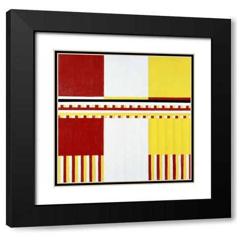 Untitled Black Modern Wood Framed Art Print with Double Matting by Rice, Arnold