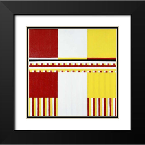Untitled Black Modern Wood Framed Art Print with Double Matting by Rice, Arnold