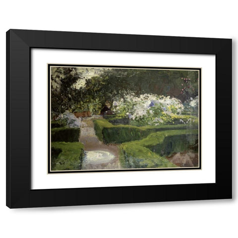 Garden at Granada Black Modern Wood Framed Art Print with Double Matting by Sargent, John Singer